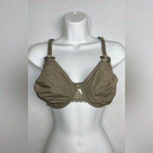 Lingalore ARMY GRN Unlined Underwire, 34F *P1083